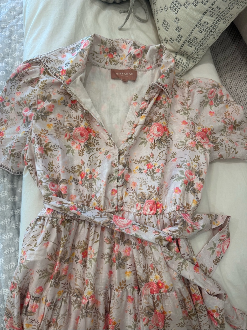 JessaKae Floral Maxi Dress in Light Pink and Rose - Picture 2 of 4
